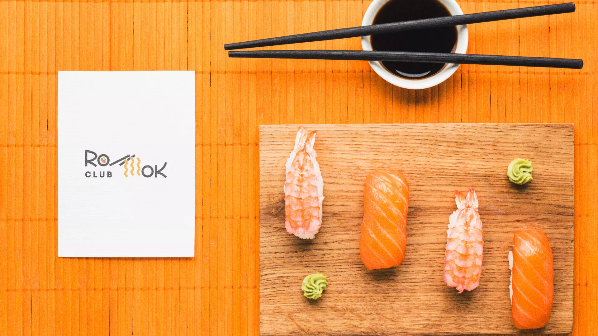 Создание логотипа суши-бара «Roll Wok Club» в Нытве